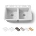 KOHLER K-8679 Riverby 33" Undermount Double-bowl Workstation Kitchen Sink, white - view 5