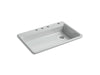 KOHLER K-8689-4 Riverby 33" Top-mount Single-bowl Kitchen Sink, ice grey