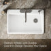 KOHLER K-8689-4 Riverby 33" Top-mount Single-bowl Kitchen Sink, white - view 2