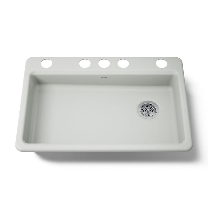 KOHLER K-8689-5U Riverby 33" undermount single-bowl kitchen sink