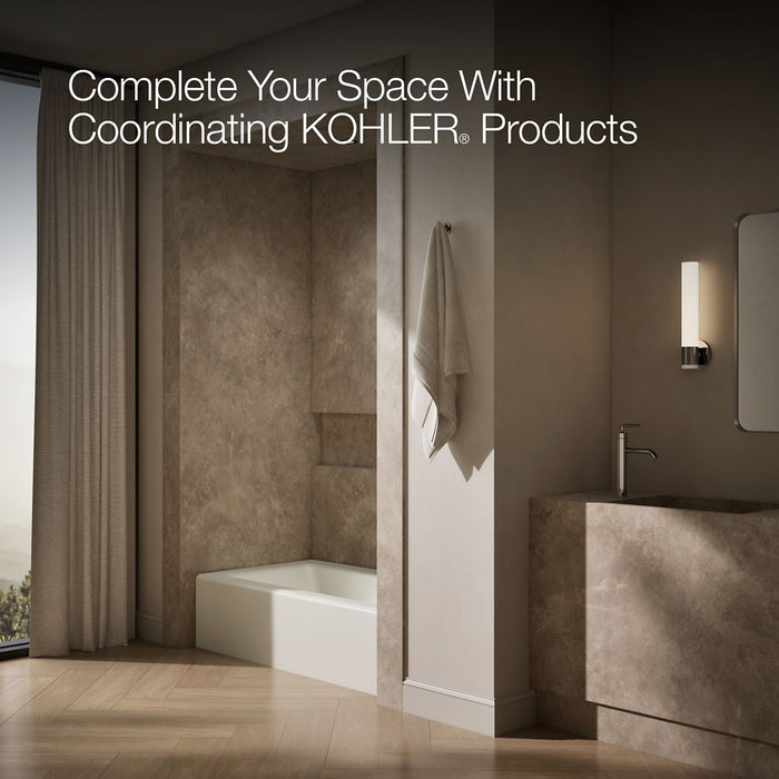 KOHLER K-876 Bellwether 60" x 32" alcove bath, right drain, biscuit - view 2