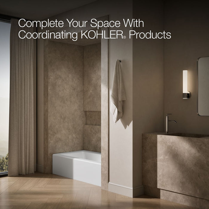 KOHLER K-876 Bellwether 60" x 32" alcove bath, right drain, white - view 2