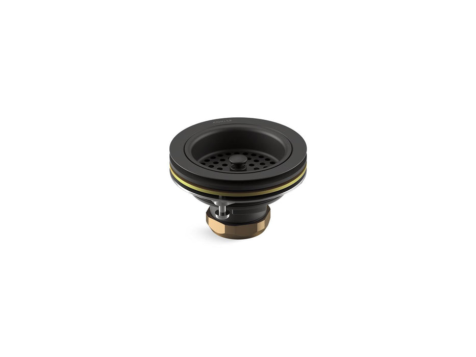 KOHLER K-8799 Duostrainer Sink drain and strainer basket, less tailpiece, matte black