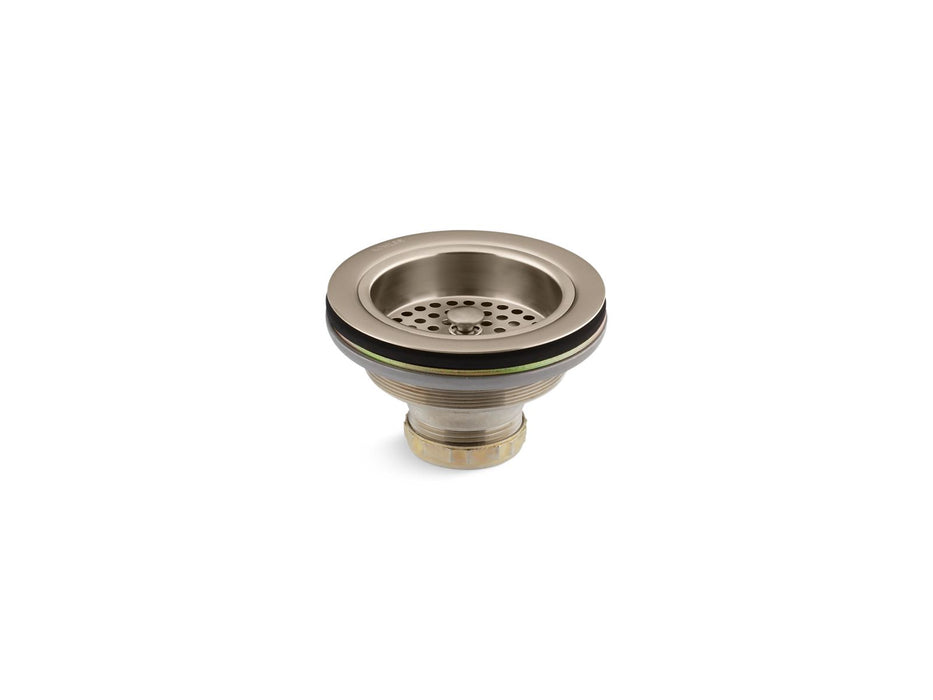 KOHLER K-8799 Duostrainer Sink drain and strainer basket, less tailpiece, vibrant brushed bronze