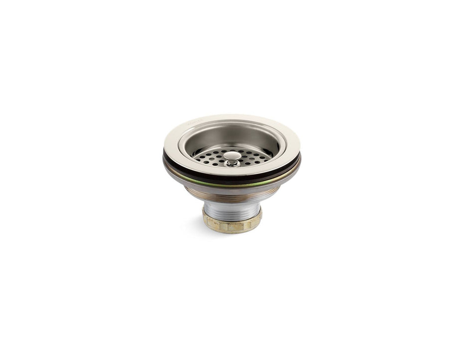 KOHLER K-8799 Duostrainer Sink drain and strainer basket, less tailpiece, vibrant polished nickel