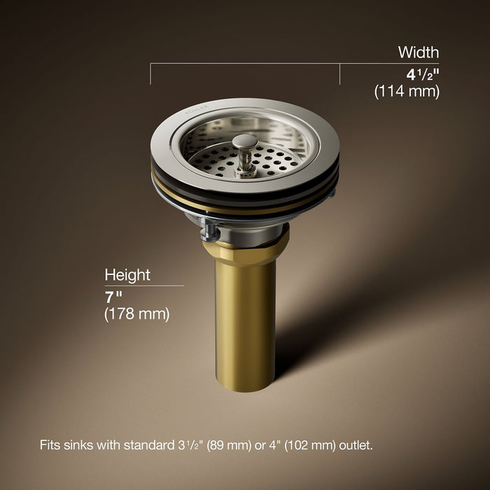 3/4 view of product with dimensions