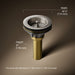 3/4 view of product with dimensions