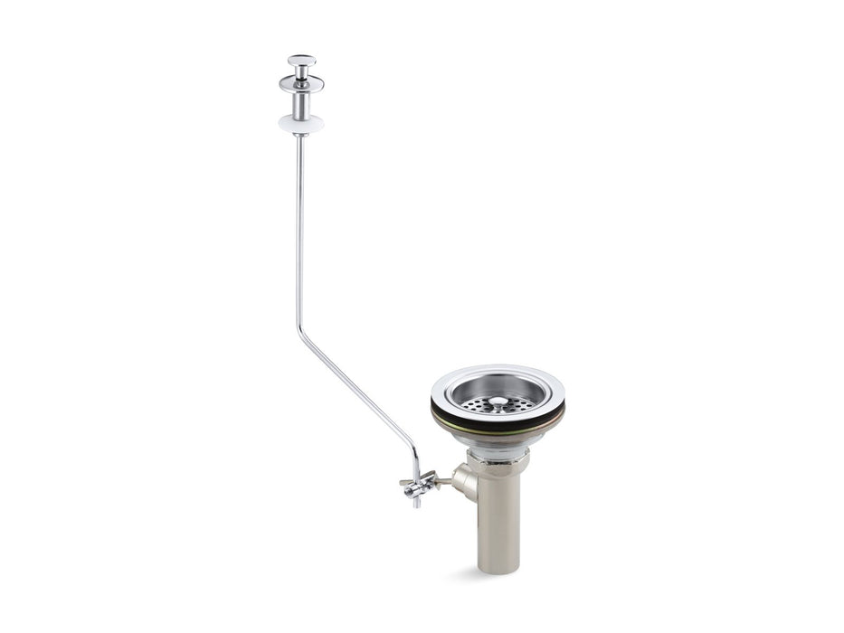 KOHLER K-8802-RL Duostrainer Sink strainer with tailpiece and pop-up drain, polished chrome