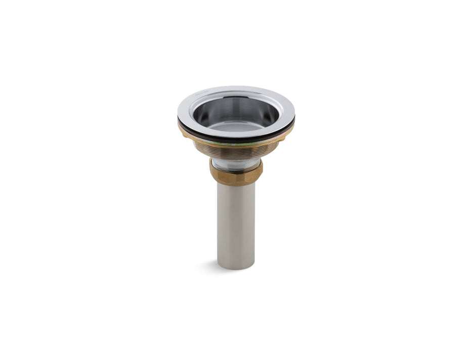 KOHLER K-8804 Duostrainer Sink drain body with tailpiece, polished chrome