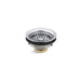 KOHLER K-8814 Stainless steel sink drain and strainer for 3-1/2" to 4" outlet, polished chrome