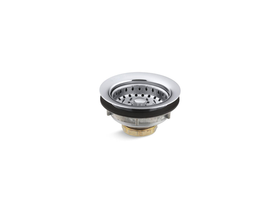 KOHLER K-8814 Stainless steel sink drain and strainer for 3-1/2" to 4" outlet, polished chrome