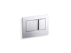 KOHLER K-8857 Bevel Flush actuator plate for 2"x4" in-wall tank and carrier system, polished chrome