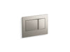 KOHLER K-8857 Bevel Flush actuator plate for 2"x4" in-wall tank and carrier system, vibrant brushed nickel