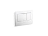 KOHLER K-8857 Bevel Flush actuator plate for 2"x4" in-wall tank and carrier system, white