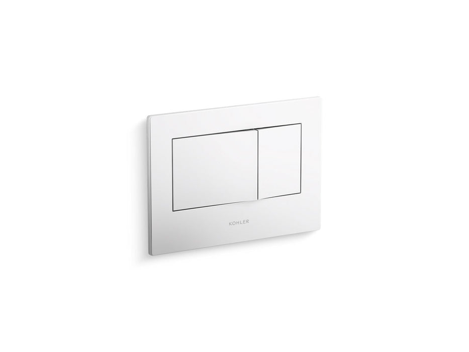 KOHLER K-8857 Bevel Flush actuator plate for 2"x4" in-wall tank and carrier system, white