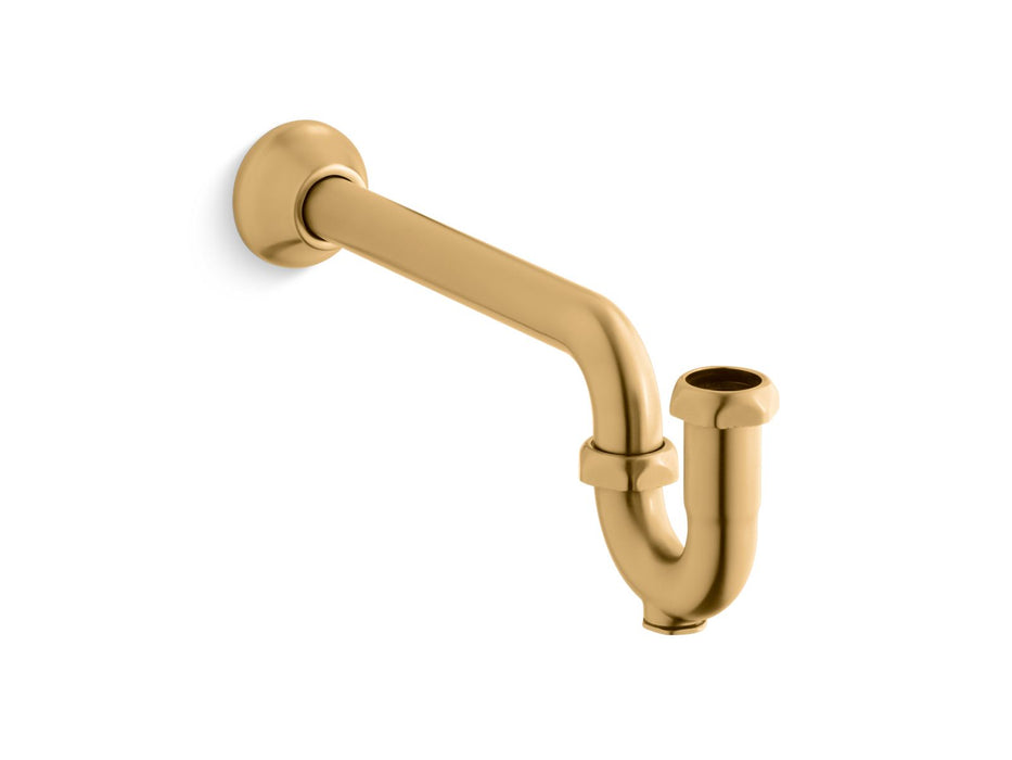 KOHLER K-9018 Adjustable P-trap with long tubing outlet, 1-1/4" x 1-1/4", vibrant brushed moderne brass