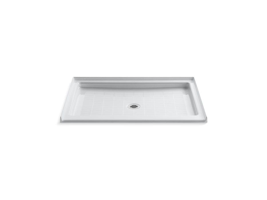 KOHLER K-9026 Purist 48" x 36" alcove shower base, center drain, white