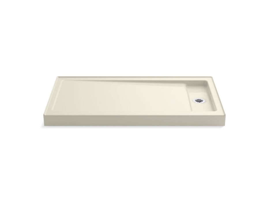KOHLER K-9166 Bellwether 60" x 32" alcove shower base, right offset drain, biscuit