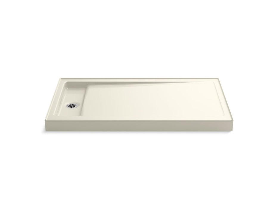 KOHLER K-9177 Bellwether 60" x 34" alcove shower base, left drain, biscuit