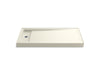 KOHLER K-9193 Bellwether 60" x 34" alcove shower base, left offset drain, biscuit
