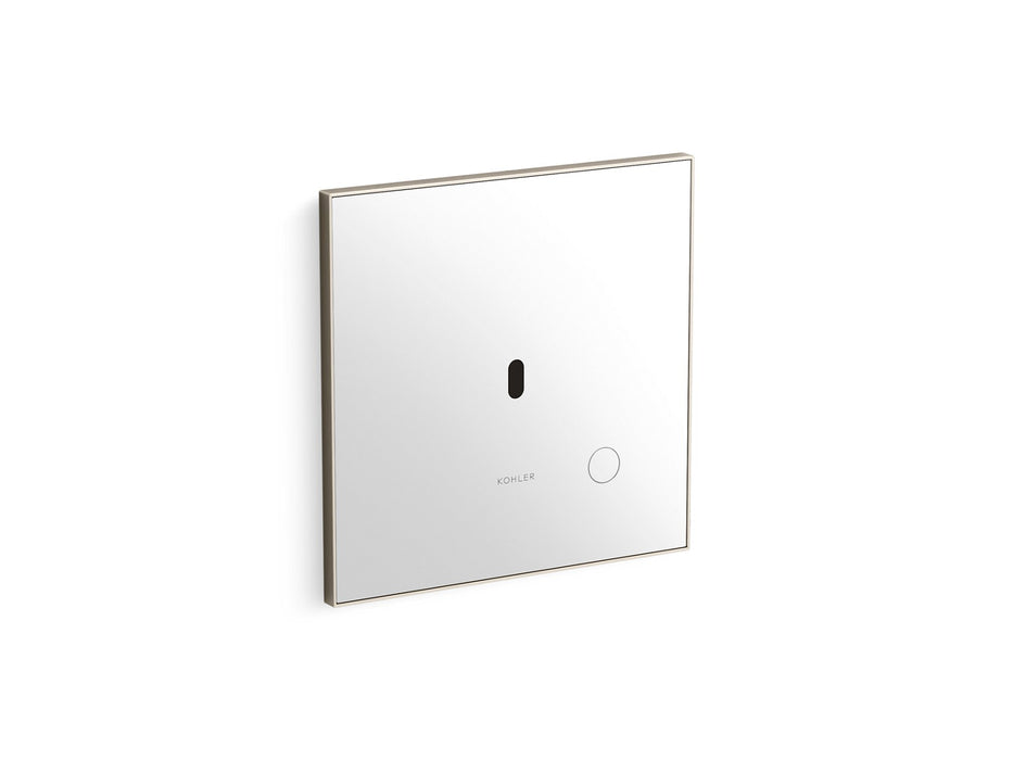 KOHLER K-91TB10K50-0WH Mach Flex Glass faceplate for concealed touchless toilet flushometer, 1.0 gpf, vibrant brushed nickel