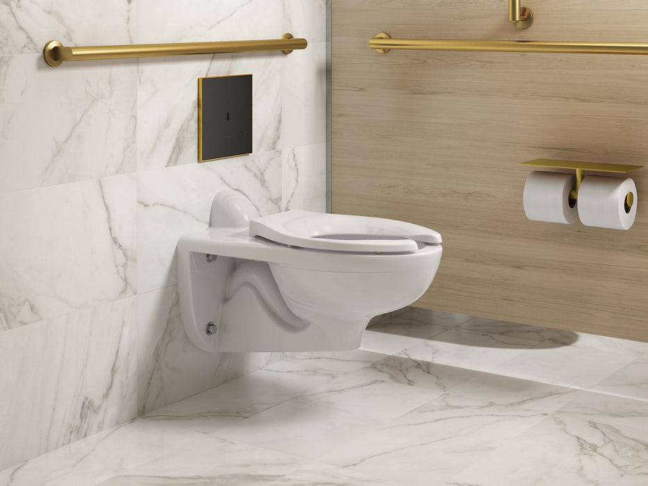 KOHLER K-91TB10K50-7BK Mach Flex Glass faceplate for concealed touchless toilet flushometer, 1.0 gpf, vibrant brushed...