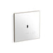 KOHLER K-91TB10L50-0WH Mach Flex Glass faceplate for concealed touchless toilet flushometer, 1.1 gpf, vibrant brushed nickel