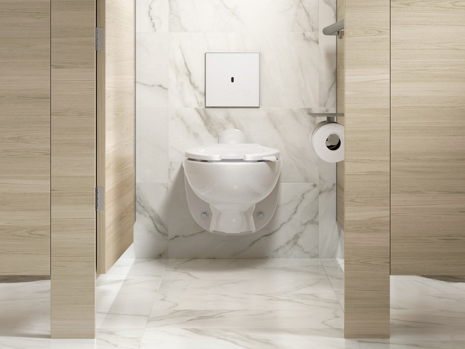 KOHLER K-91TB10N50-0WH Mach Flex Glass faceplate for concealed touchless toilet flushometer, 1.28 gpf, vibrant brushed...