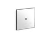 KOHLER K-91TB10R50-0WH Mach Flex Glass Faceplate for Concealed Touchless Toilet Flushometer, 1.6 GPF, Matte Black - 3/4 view 