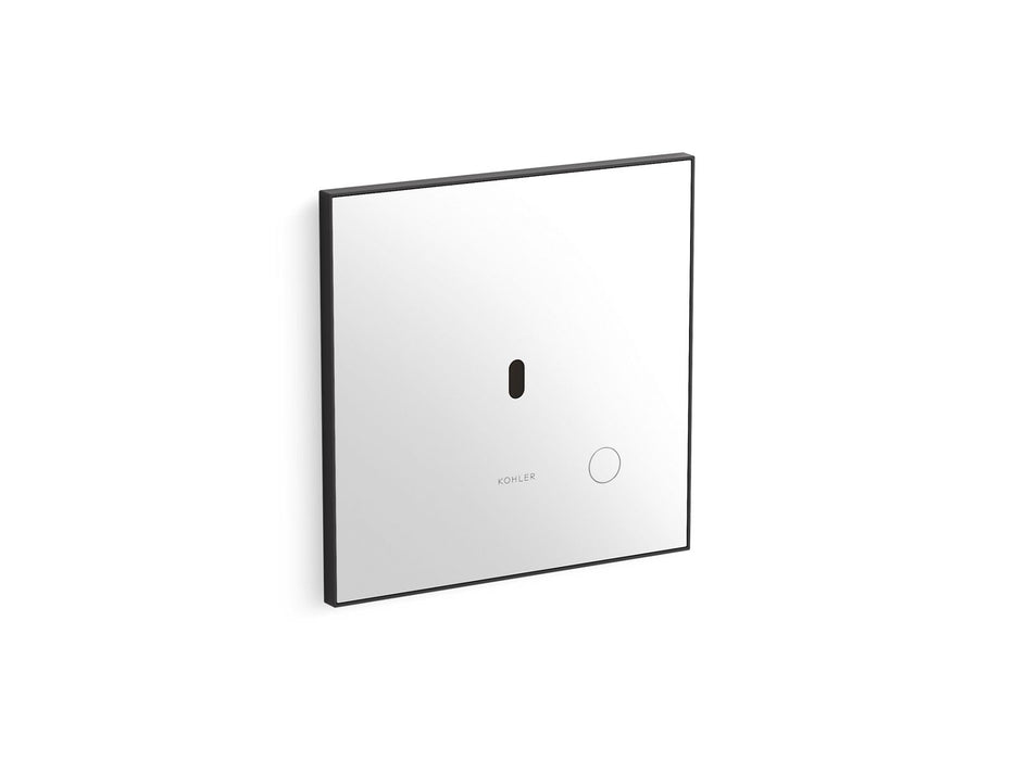 KOHLER K-91TB10R50-0WH Mach Flex Glass Faceplate for Concealed Touchless Toilet Flushometer, 1.6 GPF, Matte Black - 3/4 view 