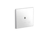 KOHLER K-91TB10R50-0WH Mach Flex Glass Faceplate for Concealed Touchless Toilet Flushometer, 1.6 GPF, Polished Chrome - 3/4 v