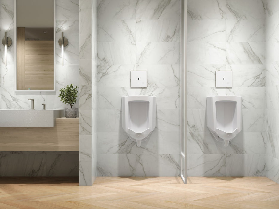 KOHLER K-91UB10D40-0WH Mach Flex Glass faceplate for concealed touchless urinal flushometer, 0.125 gpf, vibrant brushed...