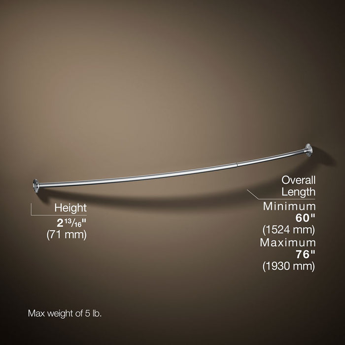 KOHLER K-9349 Expanse Curved shower rod - traditional design