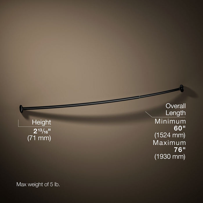 KOHLER K-9350 Expanse Curved shower rod - transitional design