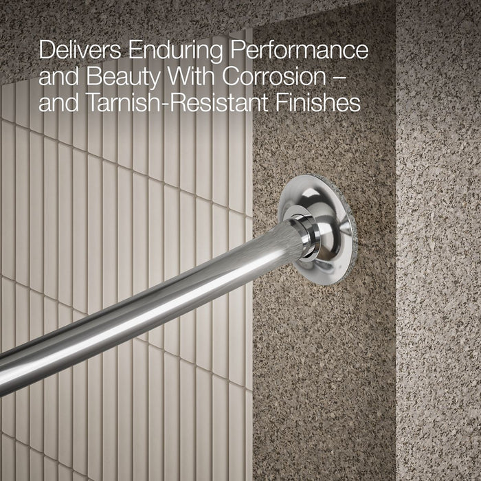 KOHLER K-9350 Expanse Curved shower rod - transitional design, polished stainless - view 5