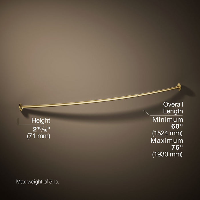 KOHLER K-9350 Expanse Curved shower rod - transitional design