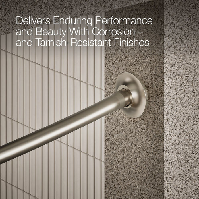 KOHLER K-9350 Expanse Curved shower rod - transitional design, vibrant brushed nickel - view 4