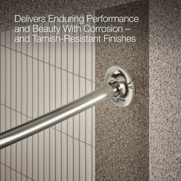 KOHLER K-9350 Expanse Curved shower rod - transitional design, vibrant polished nickel - view 5