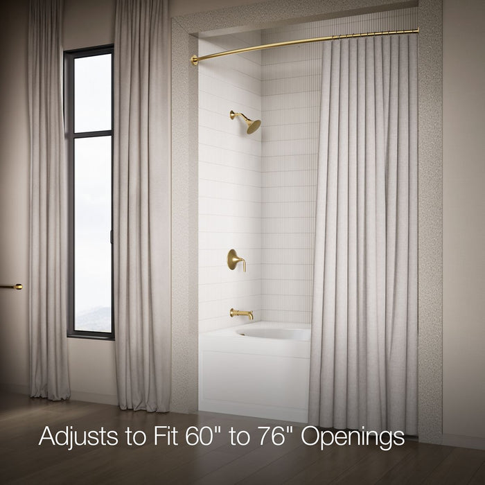 KOHLER K-9351 Expanse Contemporary design curved shower rod