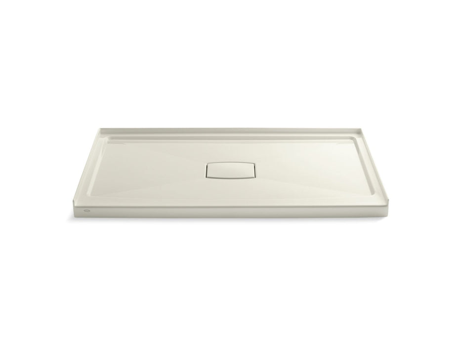 KOHLER K-9479 Archer 60" x 36" alcove shower base, center drain, biscuit