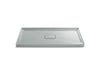 KOHLER K-9479 Archer 60" x 36" alcove shower base, center drain, ice grey