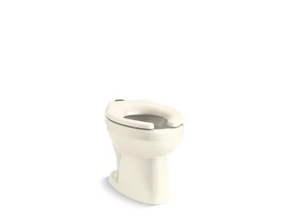 KOHLER K-96053 Wellcomme Ultra Floor-mount top spud flushometer bowl, biscuit