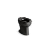 KOHLER K-96053 Wellcomme Ultra Floor-mount top spud flushometer bowl, black black