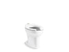 KOHLER K-96053-SS Wellcomme Ultra Floor-mount top spud antimicrobial flushometer bowl, white