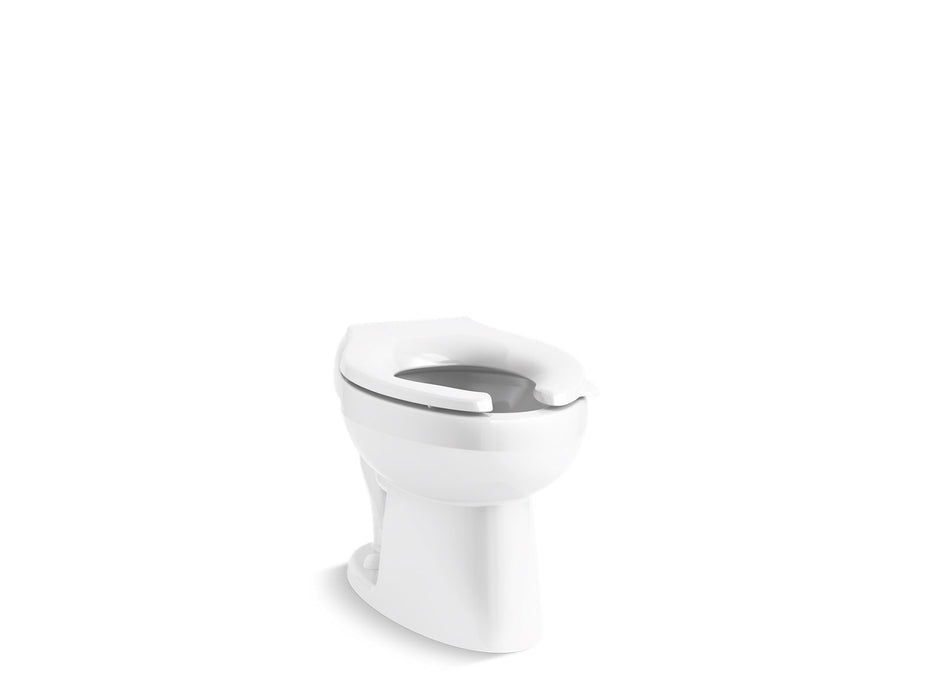 KOHLER K-96054-SS Wellcomme Ultra Rear spud antimicrobial flushometer bowl, white
