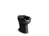 KOHLER K-96057-L Highcliff Ultra Floor-mount top spud flushometer bowl with bedpan lugs, black black