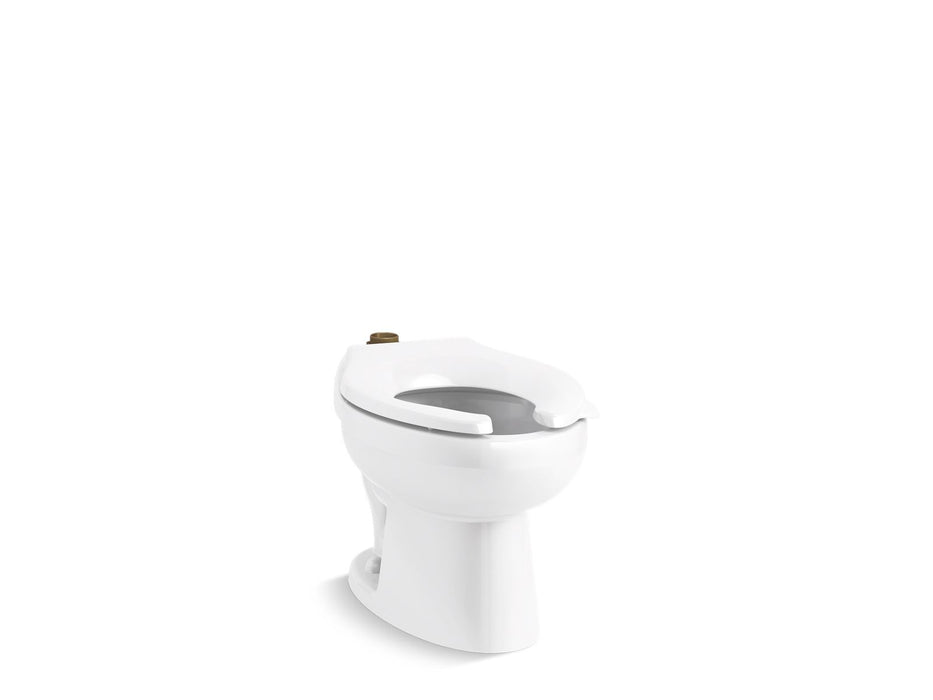 KOHLER K-96059-SS Juvenile Ultra Floor-mount top spud antimicrobial flushometer bowl, white