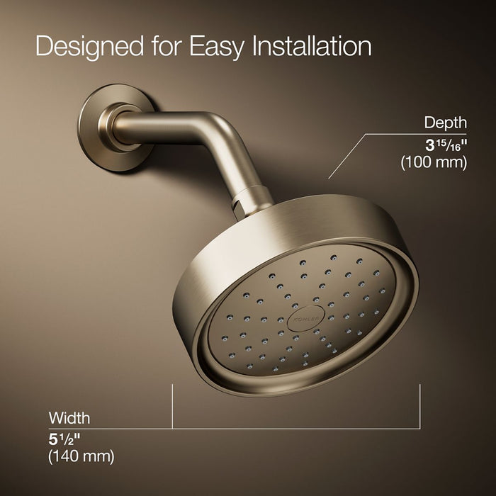 KOHLER K-965 Purist Single-function Showerhead, 2.5 GPM