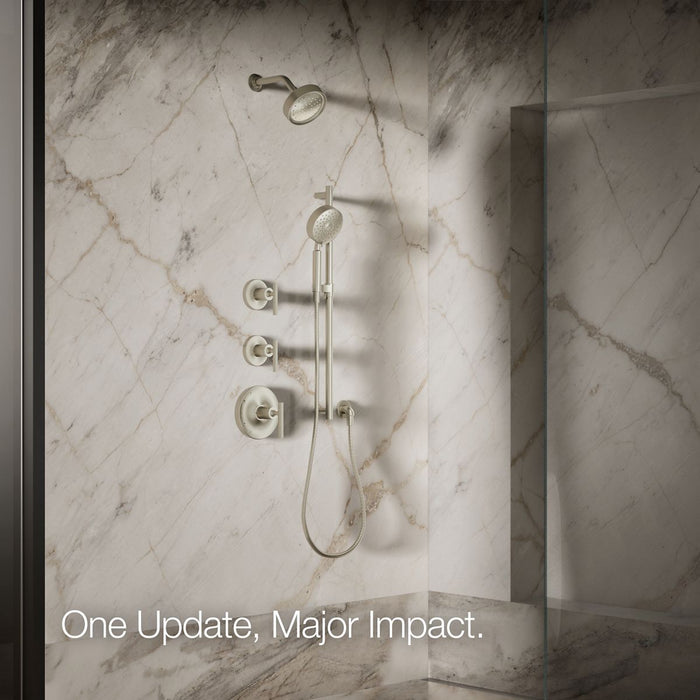 KOHLER K-965 Purist Single-function Showerhead, 2.5 GPM, vibrant brushed nickel - view 4