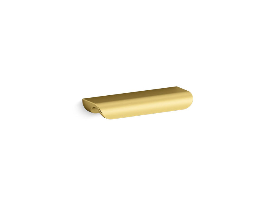 KOHLER K-97029 Avid 3" cabinet pull, vibrant brushed moderne brass